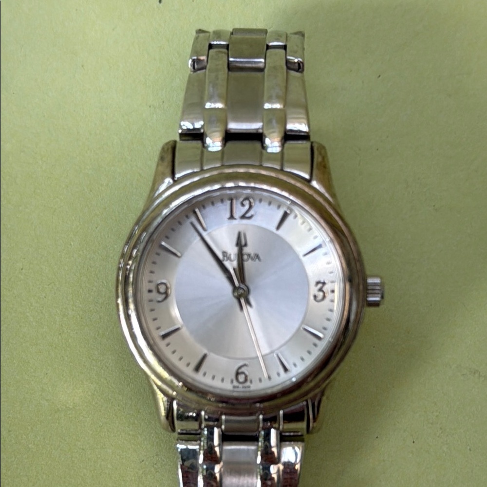Silver Bulova watches